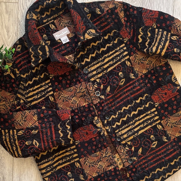 TanJay Boho Textured Patterned Jacket - Picture 2 of 10